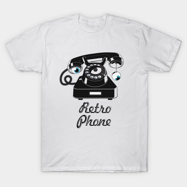 Retro phone T-Shirt by Natalatrala